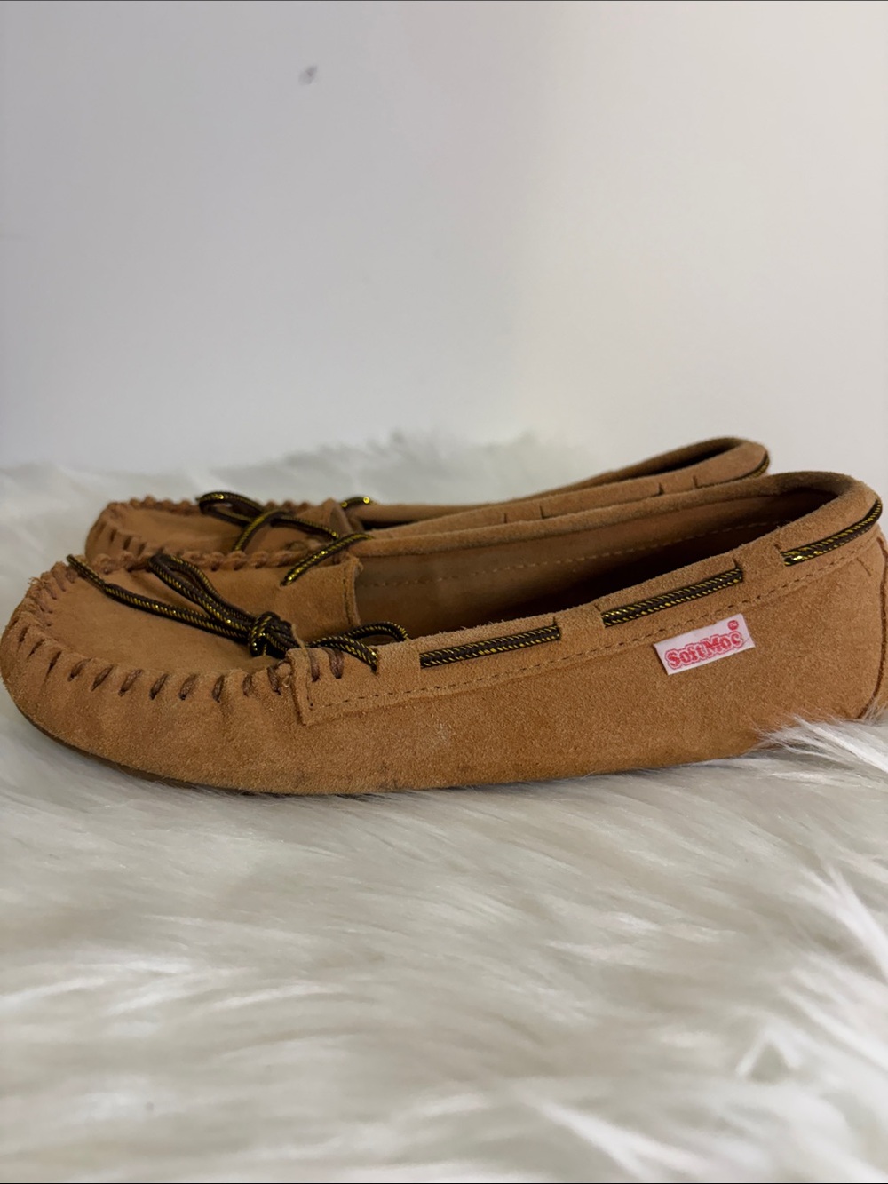 SOFTMOC Women’s Chestnut Suede Moccasin Slip-On SIZE 8